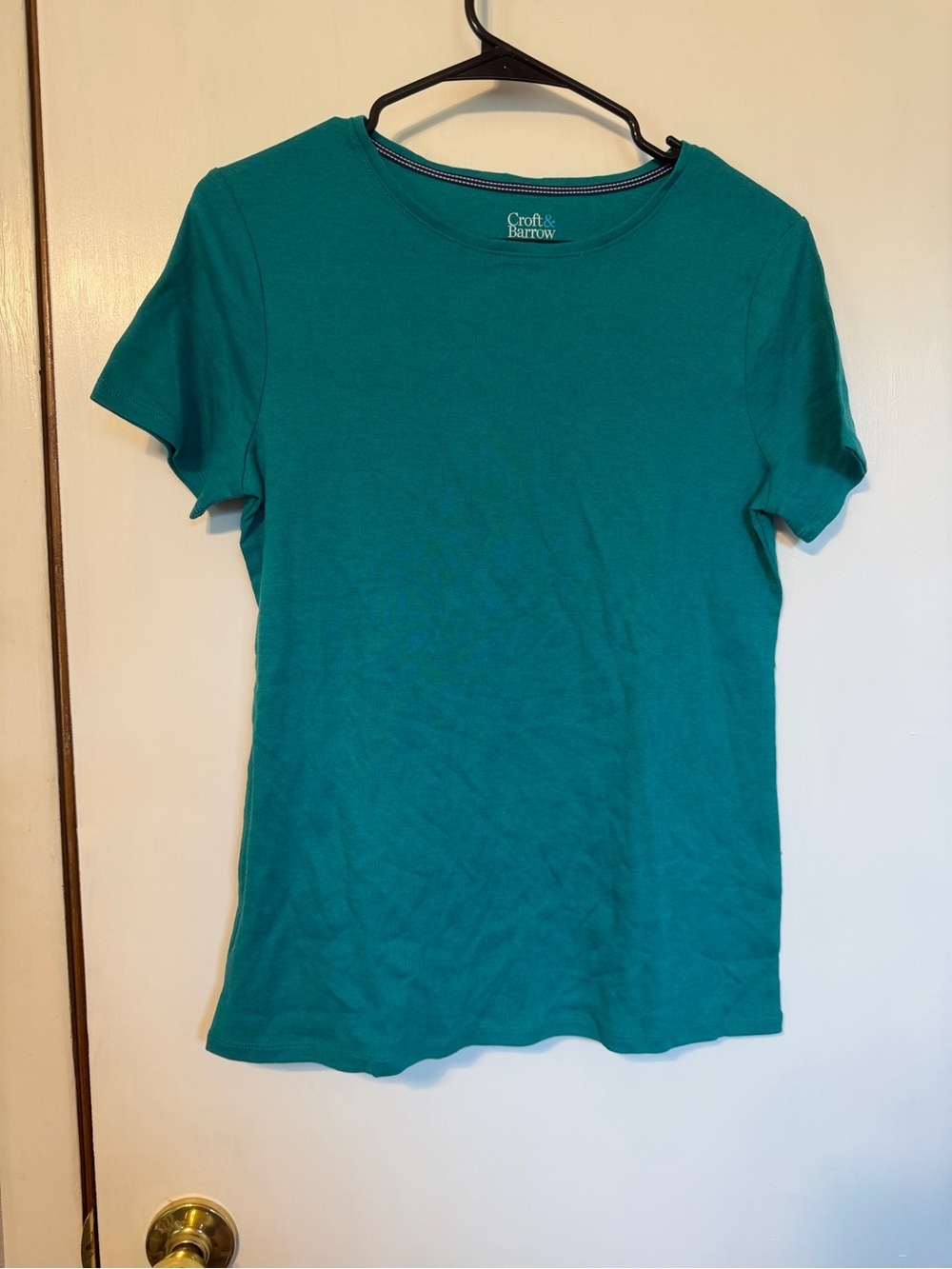 croft & barrow Teal Short-Sleeve Crewneck Women's Tee